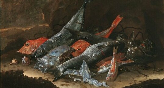Natura morta con pesci e molluschi